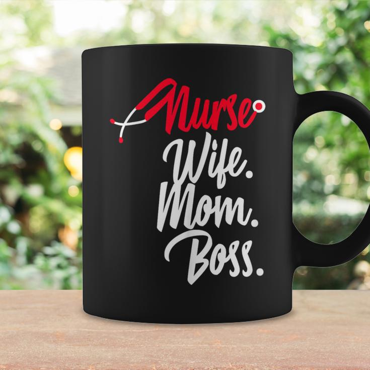 Nurse Wife Mom Boss Retro Nurse Sayings Quotes Nursing Coffee Mug Gifts ideas