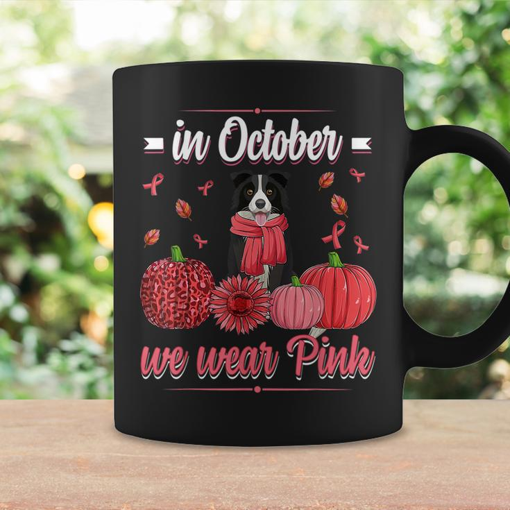 In October We Wear Pink Border Collie Breast Cancer For Women Coffee Mug Gifts ideas