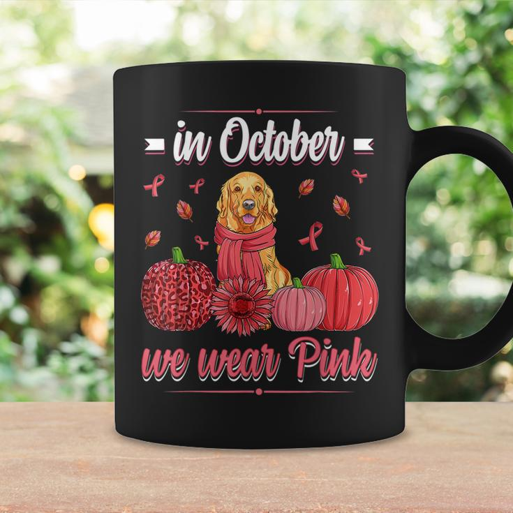 In October We Wear Pink Golden Retriever Breast Cancer For Women Coffee Mug Gifts ideas