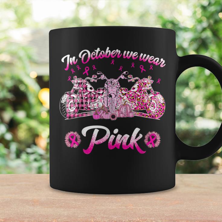 In October We Wear Pink Motorcycles Biker Coffee Mug Gifts ideas