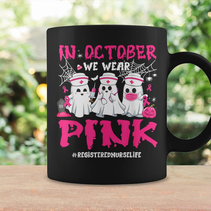In October We Wear Pink Registered Nurse Life Breast Cancer Coffee Mug Gifts ideas