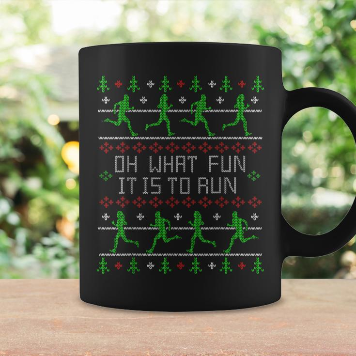 Oh What Fun It Is To Run Ugly Christmas Sweater Party Coffee Mug Gifts ideas