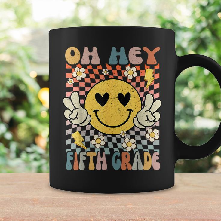 Oh Hey 5Th Grade Smile Retro Face Back To School Teacher Coffee Mug Gifts ideas