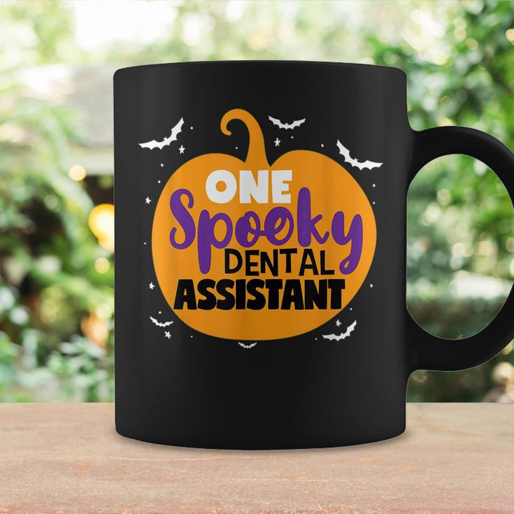 One Spooky Dental Assistant Halloween Pumpkin Tooth Doctor Coffee Mug Gifts ideas