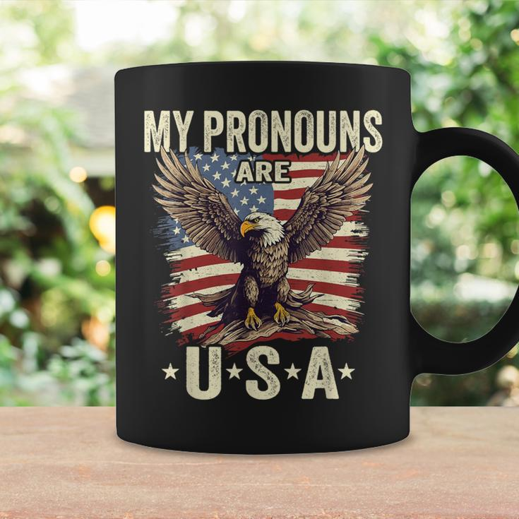 Patriotic American Flag Eagle 4Th July My Pronouns Are Usa Coffee Mug Gifts ideas