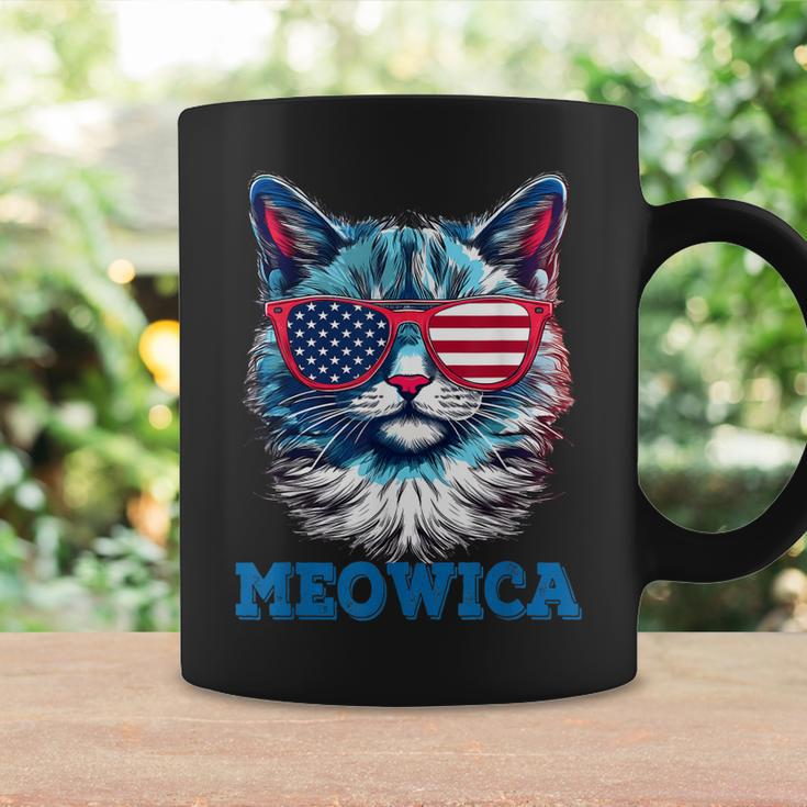 Patriotic Cat Sunglasses American Flag 4Th Of July Meowica Coffee Mug Gifts ideas