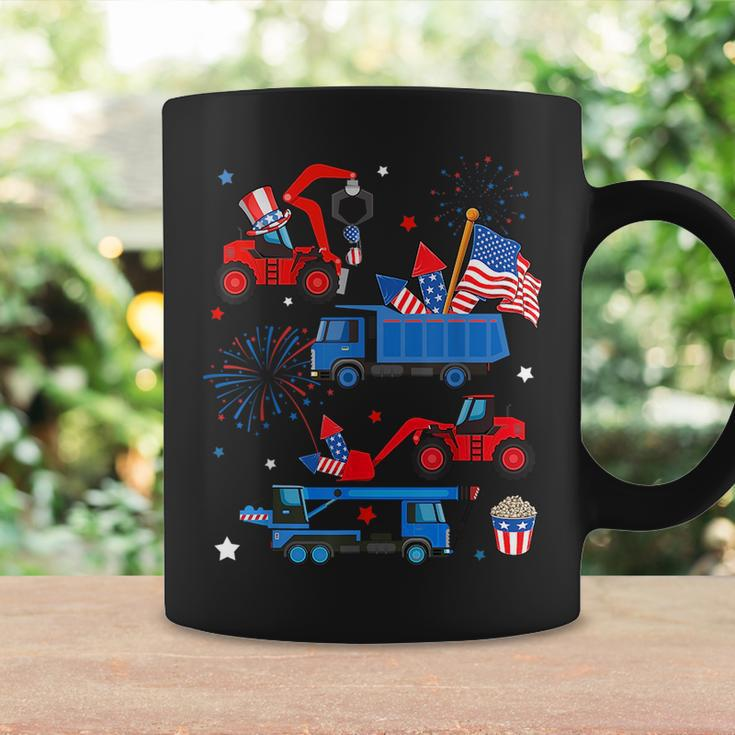 Patriotic Construction Excavator 4Th Of July Boy Kid Toddler Coffee Mug Gifts ideas