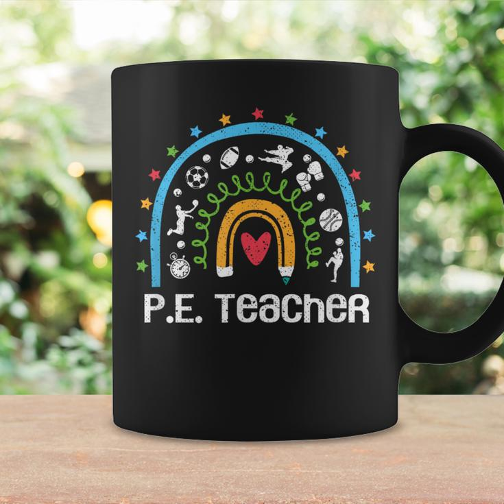 Pe Teacher Rainbow Back To School Physical Education Coffee Mug Gifts ideas