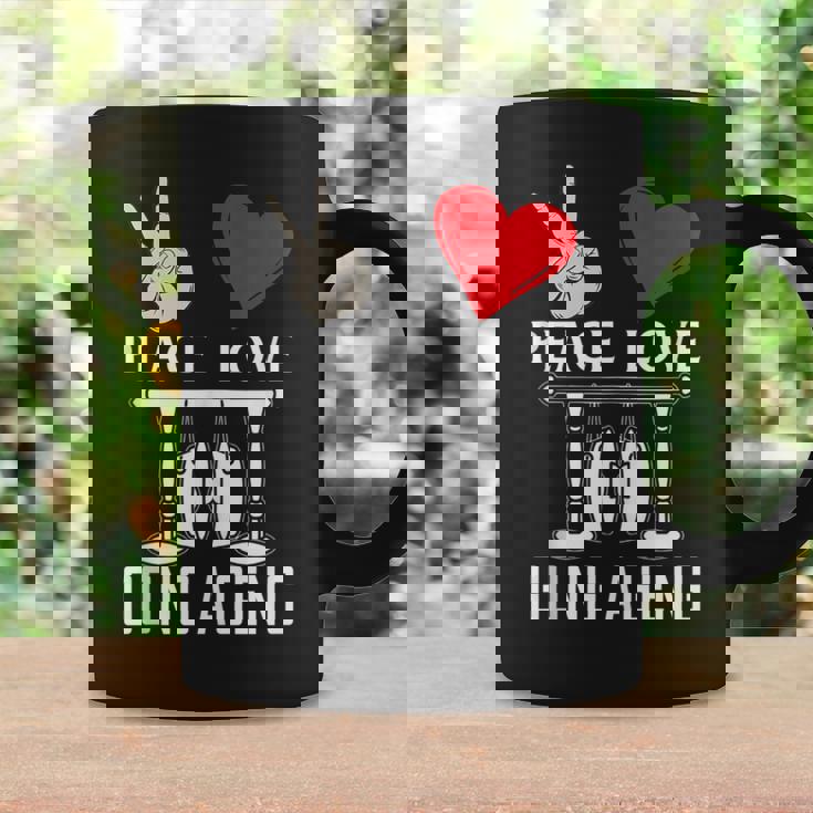 Peace Love Gong Ageng Indonesian Instrument Music Coffee Mug Gifts ideas