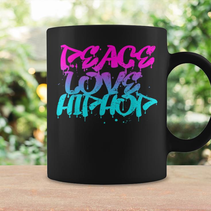 Peace Love Hip Hop Graffiti Retro Rap Music Coffee Mug Gifts ideas