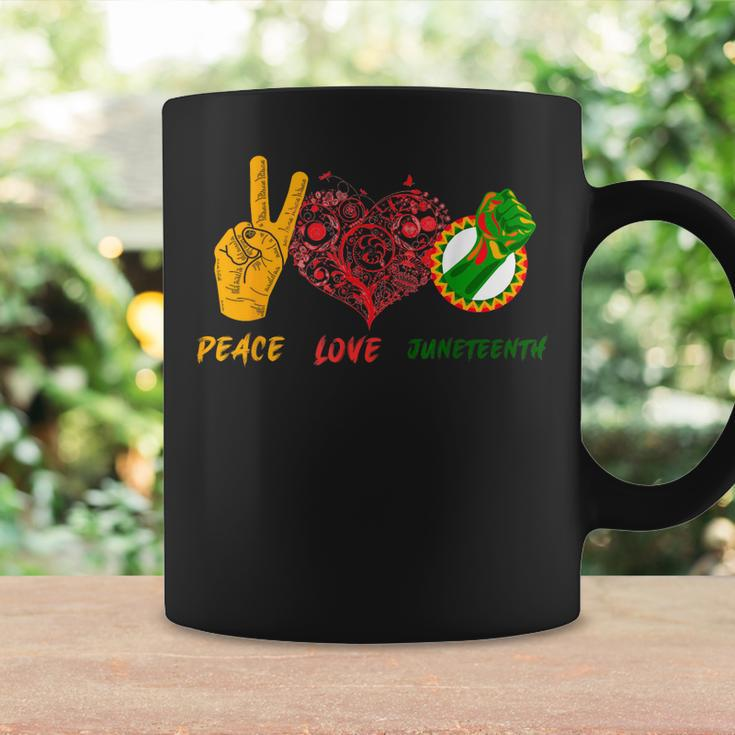 Peace Love Junenth Black History Pride African American Coffee Mug Gifts ideas