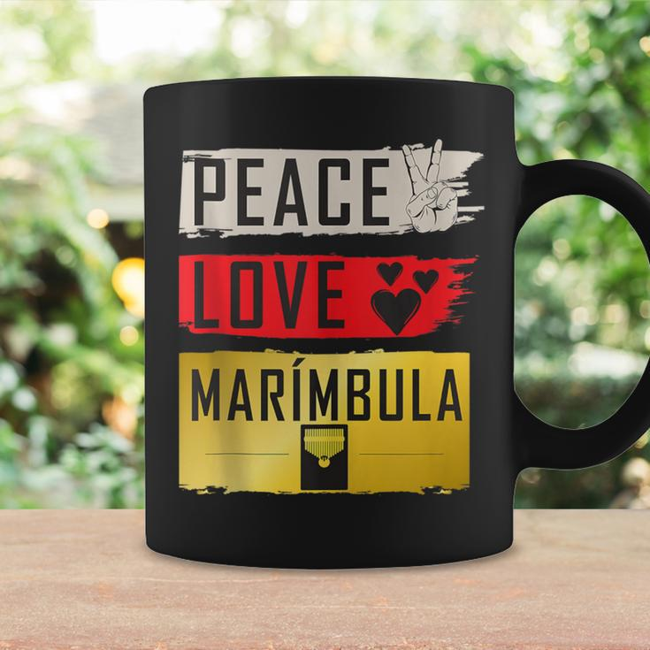 Peace Love Marímbula Musical Instrument Marímbula Players Coffee Mug Gifts ideas