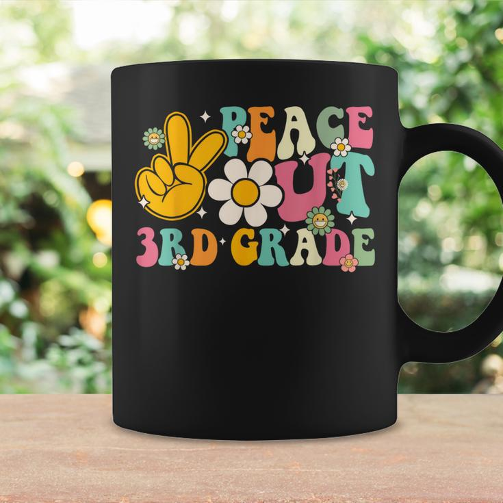 Peace Out 3Rd Grade Graduation Last Day Of School Groovy Coffee Mug Gifts ideas