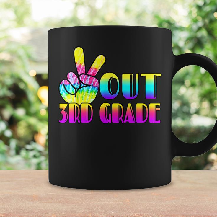 Peace Out 3Rd Grade Last Day Of School Graduation Tie Dye Coffee Mug Gifts ideas