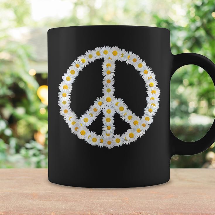 Peace Sign Daisies Retro Floral Hippie Daisy Lover Coffee Mug Gifts ideas