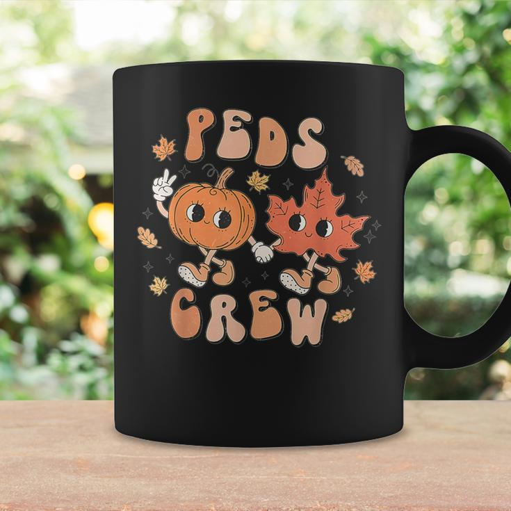 Peds Crew Pumpkin Thanksgiving Fall Pediatric Nurse Retro Coffee Mug Gifts ideas