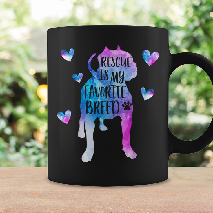 Pitbull Rescue Is My Favorite Breed Watercolor Cute Mom Coffee Mug Gifts ideas