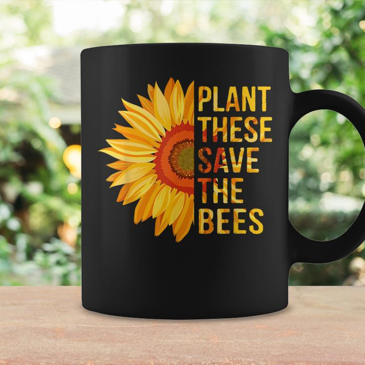 Plant These Save The Bees Sunflower Gardener Gifts Gardening Plant Lover Funny Gifts Coffee Mug Gifts ideas