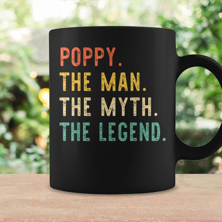 Poppy The Man The Myth The Legend Fathers Day Vintage Retro Coffee Mug Gifts ideas