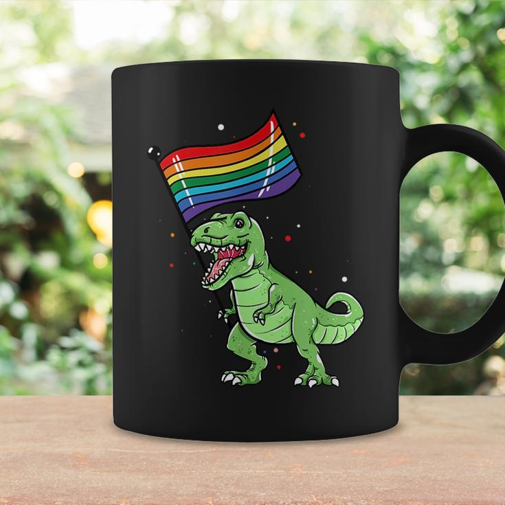 Pride Dinosaur Lgbt Gay Lesbian Transgender Trans Nonbinary Coffee Mug Gifts ideas