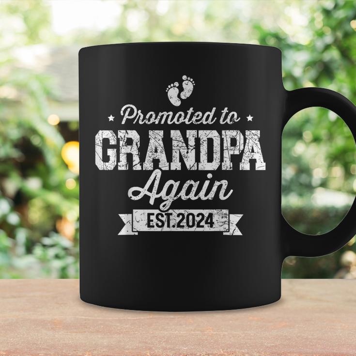 Promoted To Grandpa 2024 Again Fathers Day Soon To Be Pappy Coffee Mug Gifts ideas