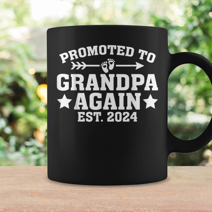 Promoted To Grandpa Again 2024 Soon To Be Grandfather Again Coffee Mug Gifts ideas