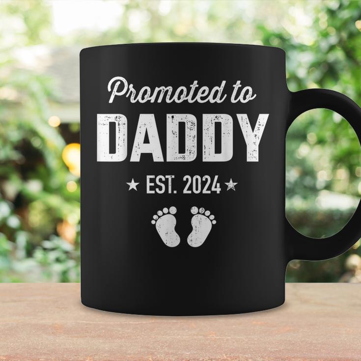 Promoted To New Daddy 2024 Soon To Be Dad Fathers Day Coffee Mug Gifts ideas