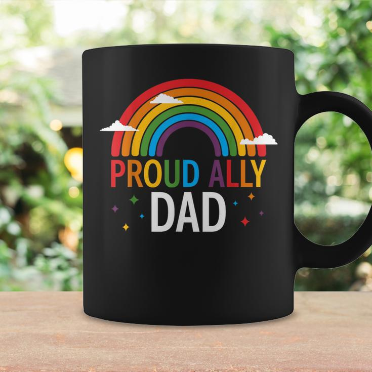 Proud Ally Dad Lgbt Vintage Rainbow Gay Pride Daddy Lgbt Coffee Mug Gifts ideas