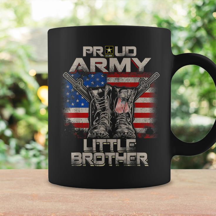 Proud Army Little Brother America Flag Us Military Pride Coffee Mug Gifts ideas