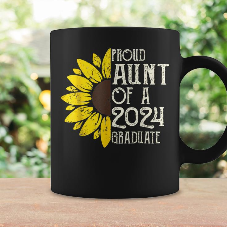Proud Aunt Of A Class Of 2024 Graduate Sunflower Senior 2024 Coffee Mug Gifts ideas