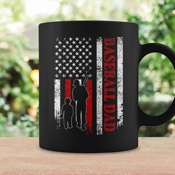 Proud Baseball Dad American Flag Sports Coffee Mug Gifts ideas