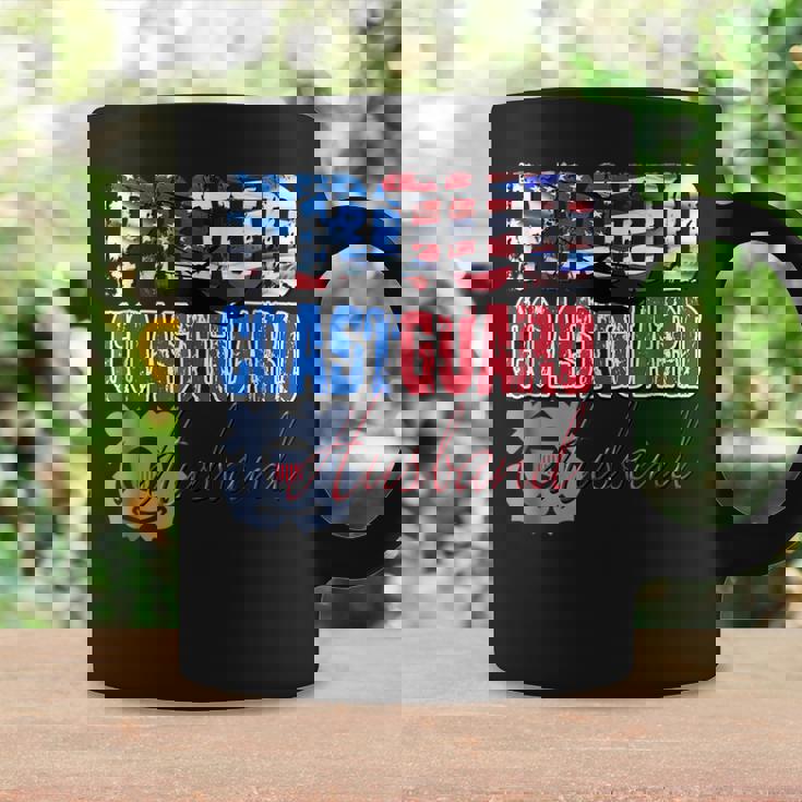 Proud Coast Guard Husband Patriotic Usa Flag Men Patriotic Funny Gifts Coffee Mug Gifts ideas