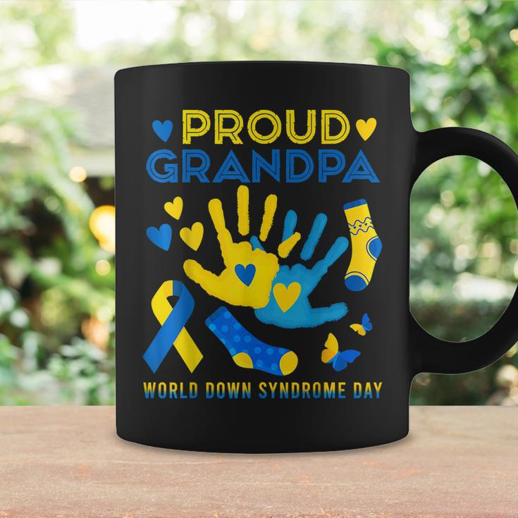 Proud Grandpa T21 World Down Syndrome Awareness Day Ribbon Coffee Mug Gifts ideas