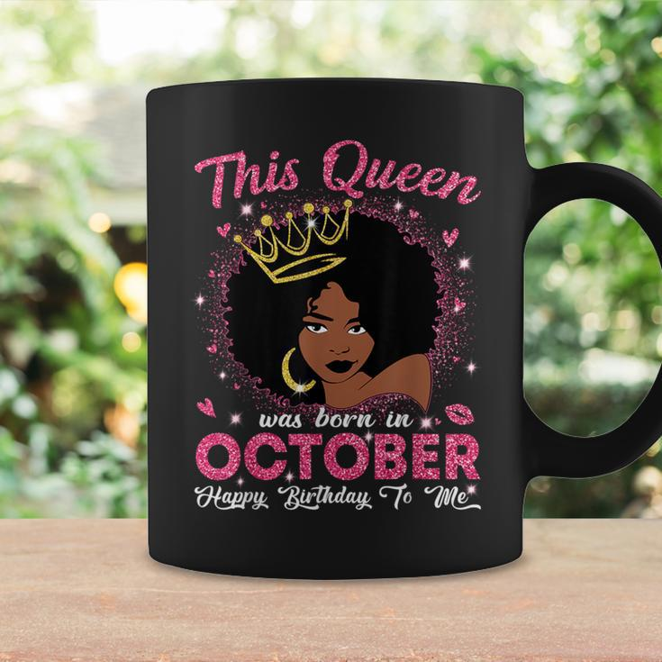 This Queen Was Born In October Birthday Afro Girls Coffee Mug Gifts ideas