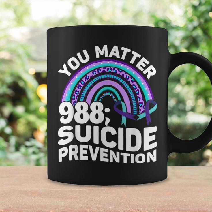 Rainbow You Matter 988 Suicide Prevention Awareness Ribbon Coffee Mug Gifts ideas