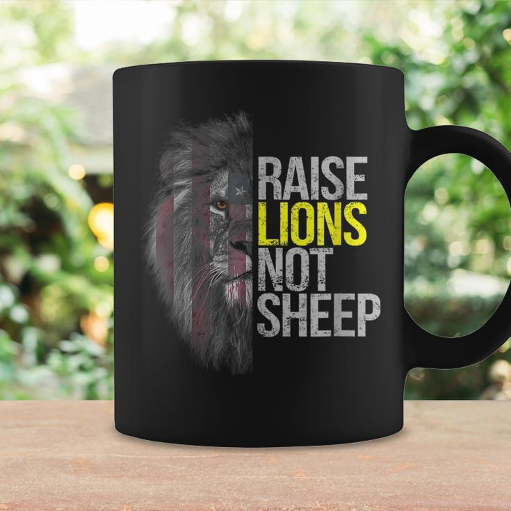 Raise Lions Not Sheep American Patriot Fearless Lion Coffee Mug Gifts ideas