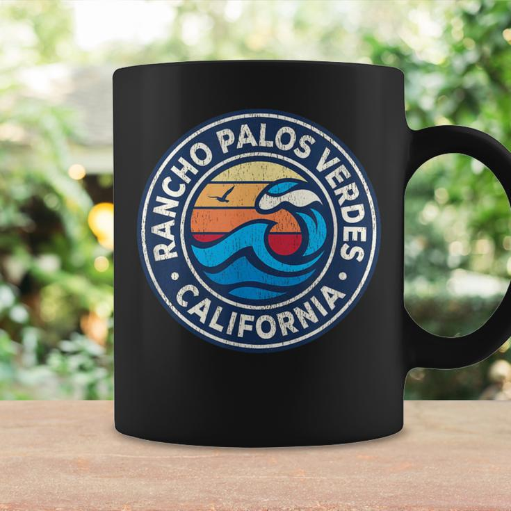 Rancho Palos Verdes California Ca Vintage Nautical Waves Des Coffee Mug Gifts ideas