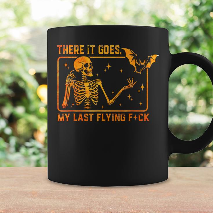 There It Goes My Last Flying Fuck Skeleton Halloween Coffee Mug Gifts ideas