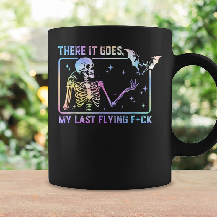 There It Goes My Last Flying Fuck Skeleton Tie Dye Coffee Mug Gifts ideas