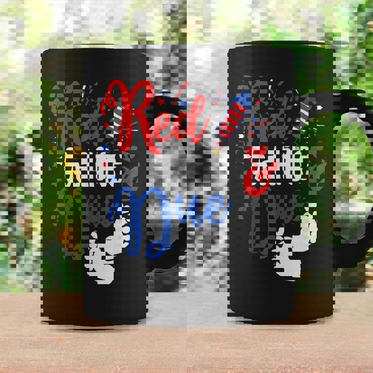 Red White And Due Baby Reveal 4Th Of July Pregnancy Announce Coffee Mug Gifts ideas