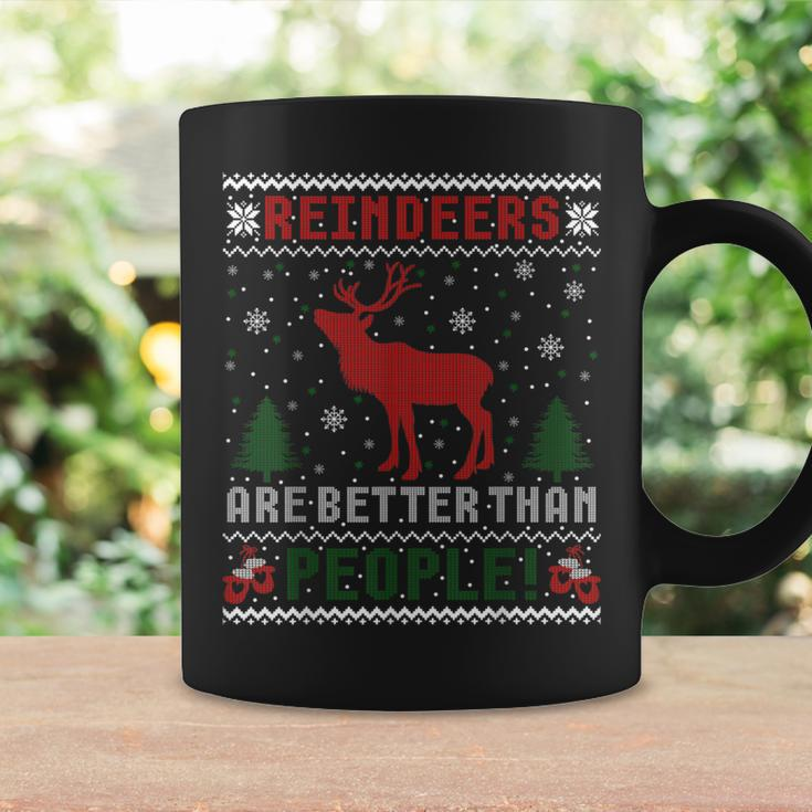 Reindeers Are Better Than People Ugly Christmas Sweater Coffee Mug Gifts ideas