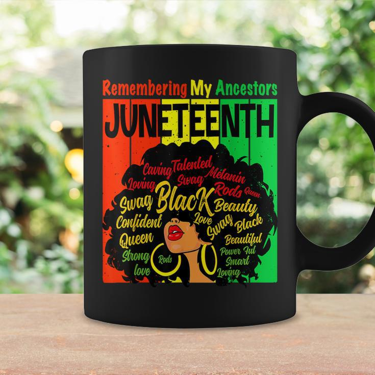 Remembering My Ancestors Junenth Natural Hair Black Women Coffee Mug Gifts ideas