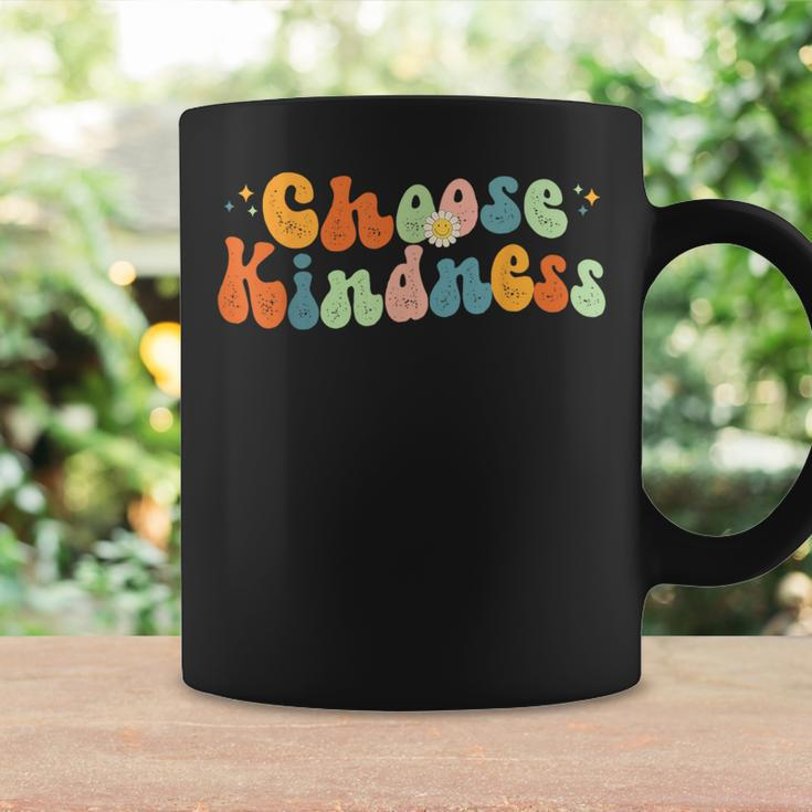 Retro Groovy Choose Kindness Be Kind Inspirational Teacher Coffee Mug Gifts ideas