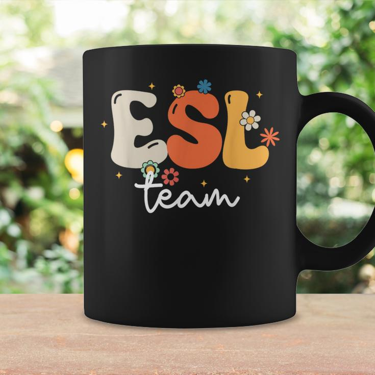 Retro Groovy Esl Girls Boys Teacher Cute Team Esl Squad Coffee Mug Gifts ideas