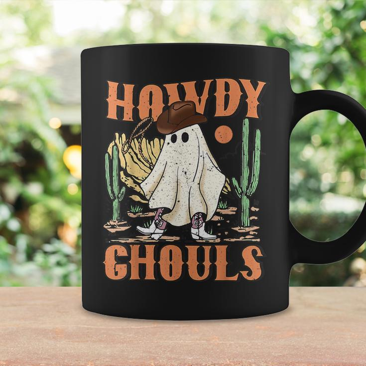 Retro Halloween Howdy Ghouls Western Boo Ghost Spooky Season Coffee Mug Gifts ideas