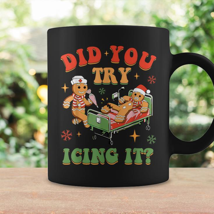 Retro Icu Nurse Christmas Gingerbread Did You Try Icing It Coffee Mug Gifts ideas