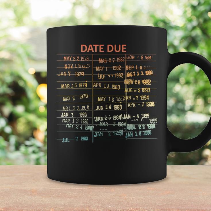 Retro Library Due Date Vintage Librarian Date Due Coffee Mug Gifts ideas