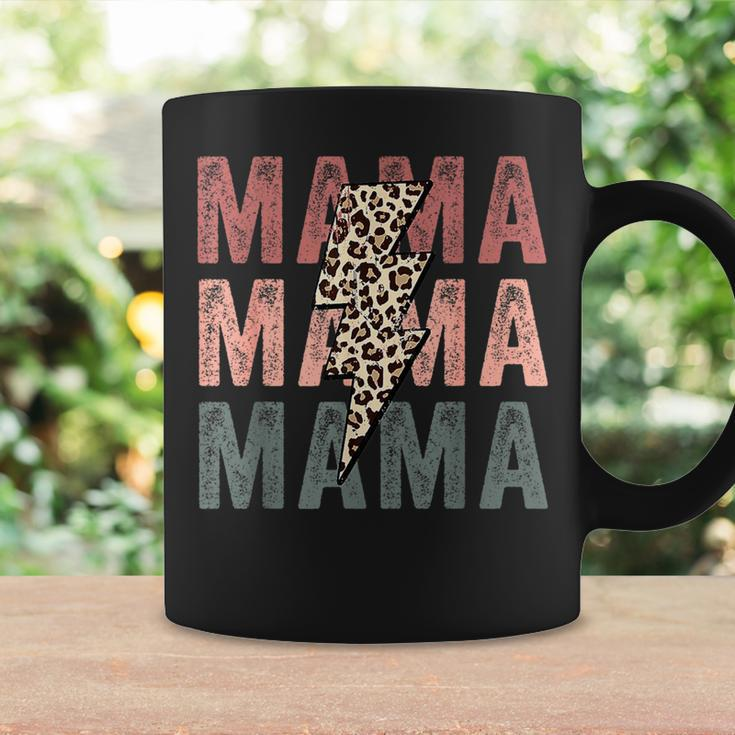 Retro Mama Distressed Lightning Bolt Leopard Mom Mothers Day Gifts For Mom Funny Gifts Coffee Mug Gifts ideas