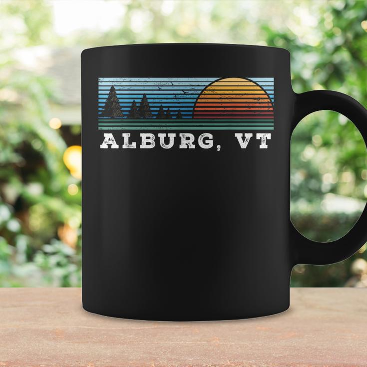 Retro Sunset Stripes Alburg Vermont Coffee Mug Gifts ideas
