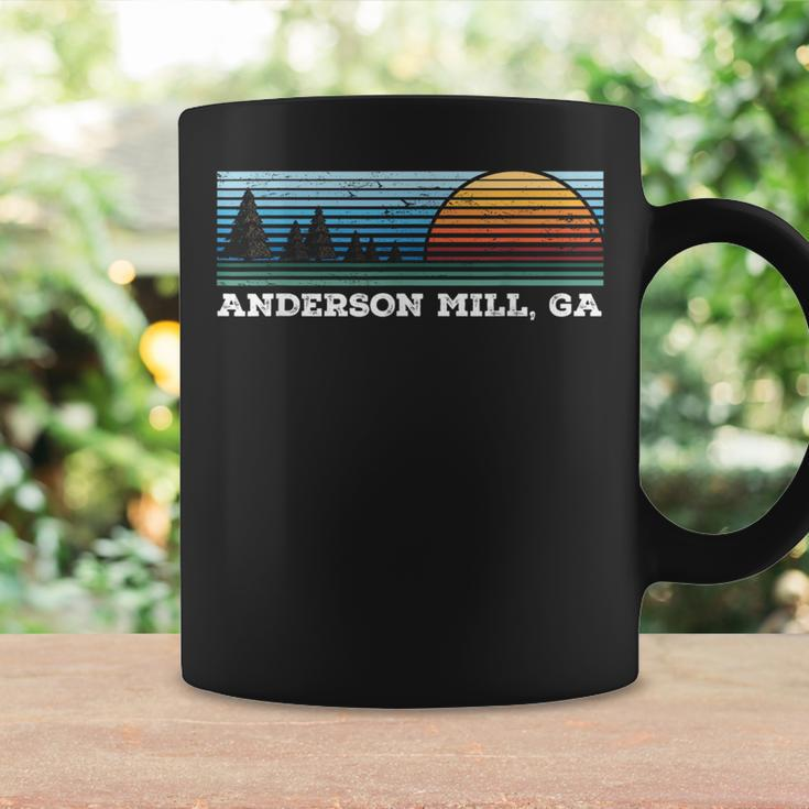 Retro Sunset Stripes Anderson Mill Georgia Coffee Mug Gifts ideas